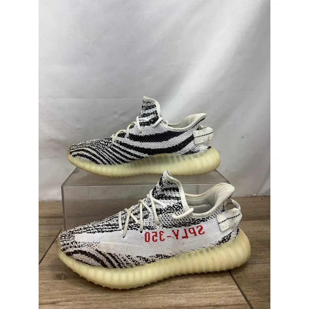 Adidas Yeezy Boost 350 V2 Zebra White Black Red CP9654 Mens Size 8  Sneaker